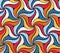 Multicolored whirlpool concentric waves seamless pattern. Vector illustration.