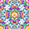 Multicolored winter festive kaleidoscope background. AI generative