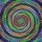 Multicolored wired spiral fractal background art