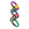 Multicolour Fitness Trackers in Shape of Chain. 3d Rendering