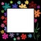Multicolour floral frame