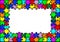 Multicolour jigsaw puzzle border