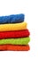 Multicolour towels stacked