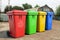 Multicoloured Garbage Trash Bins