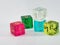 Multicoloured group of dice