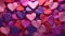 Multicoloured hearts valentine background