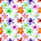 Multicoloured seamless floral pattern