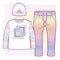 Multicoloured set of clothing items for toddlers