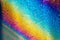 Multicolours as light refracts through liquid soap