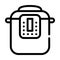 Multicooker equipment line icon vector symbol illustration