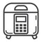 Multicooker line icon, kitchen and appliance