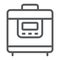 Multicooker line icon, kitchen and cooking