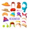 Multicultural And Season Headwear Hat Set Vector