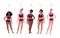 Multiethnic characters female body types