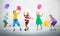 Multiethnic Children Balloon Happiness Friendship Concept