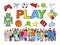 Multiethnic Group of Children and Play Concept