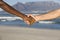 Multiethnic Handshake At Table Mountain Beach