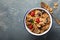 Multigrain healthy cereals with fresh berry