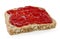Multigrain sandwich with strawberry jam