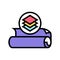 multilayer fabric color icon vector illustration