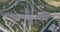 Multilayer highway road with traffic aerial footage