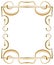 Multilayer ornate frame on a white background