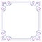 Multilayer vector violet blue elegant frame