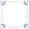 Multilayer vector violet blue elegant frame