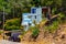 A multilevel hill side house in the woods of Montclair neighborhood in Oakland California