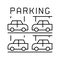 multilevel parking line icon vector illustration