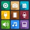 Multimedia flat icons set 2