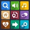 Multimedia flat icons set 4