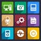 Multimedia flat icons set 9