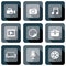 Multimedia icon design set