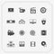 Multimedia icons: photo, video, music vector