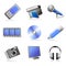 Multimedia icons set