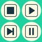 Multimedia Icons Set. Collection Of Start Song