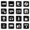 Multimedia internet icons set grunge vector