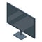 Multimedia screen monitor icon, isometric style