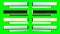 Multiple Blank Lower Thirds 4 on Chroma Key Green Background