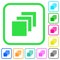 Multiple canvases vivid colored flat icons