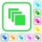 Multiple canvases vivid colored flat icons