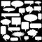 Multiple Chat Icons - black and white