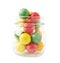 Multiple chewing gum balls in a jar