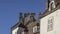 Multiple chimneys the roof tops of a french town