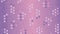 Multiple clusters of dots or circles on a pink, purple and abstract gradient background.