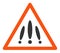Multiple Danger Sign Raster Icon Illustration