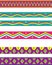 Multiple Decorative Borders in Bright, Vibrant Colors and Patterns