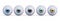 Multiple different eyeballs isolated on white background. 3D rendered illustration