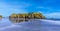 A multiple exposures averaged view looking towards Saint Catherine`s island in Tenby, Pembrokeshire